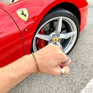 NEW CUBAN LINK 18K GOLD NEW BRACELET 6MM MADE IN ITALY *LIFETIME WARRANTY*